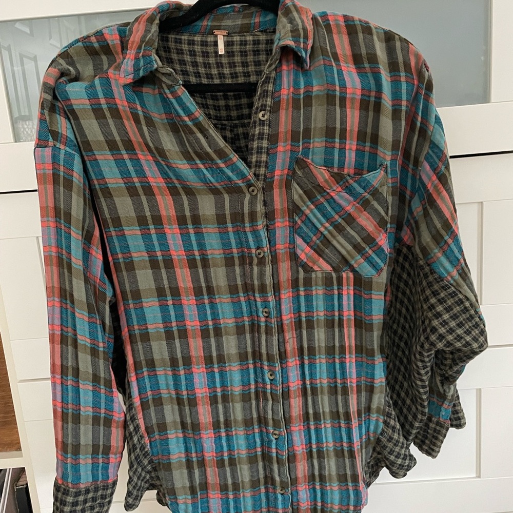 free people oversized flannel